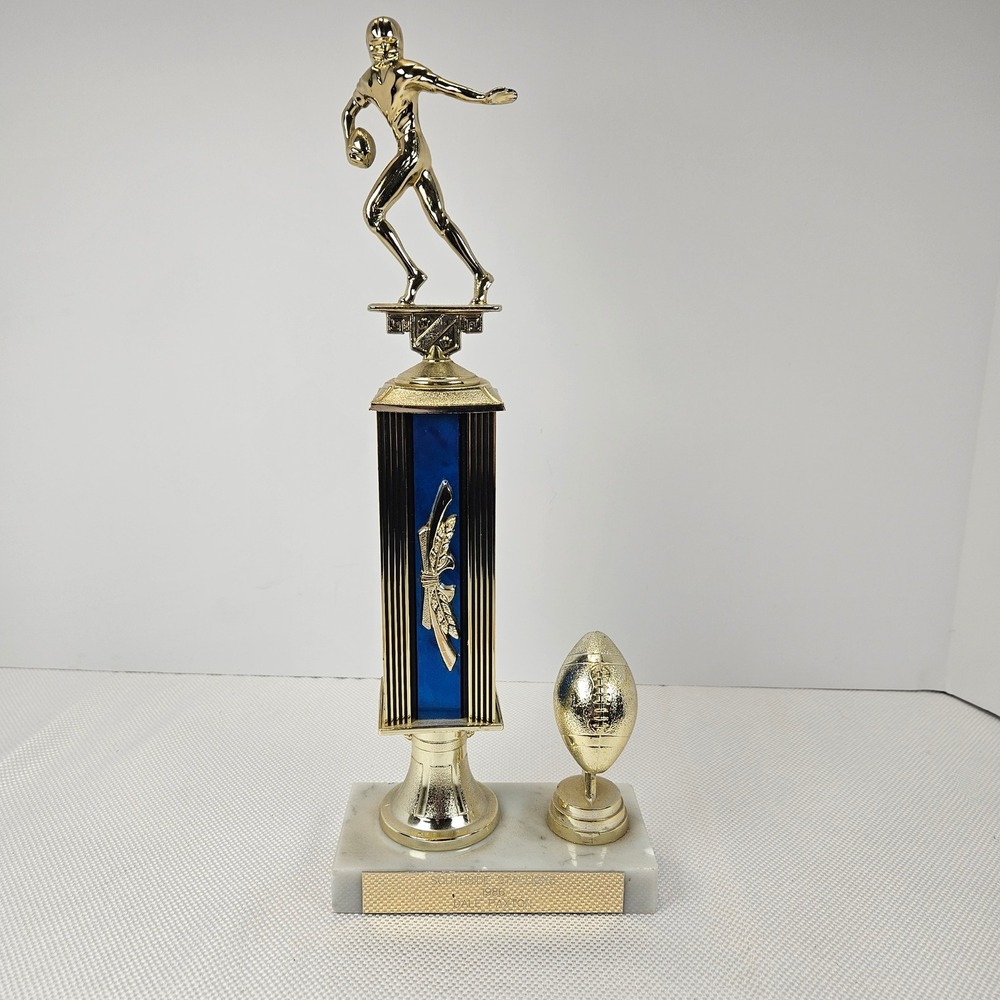 Vintage 1986 Southside Stallions Football Trophy Marble Base Running Back